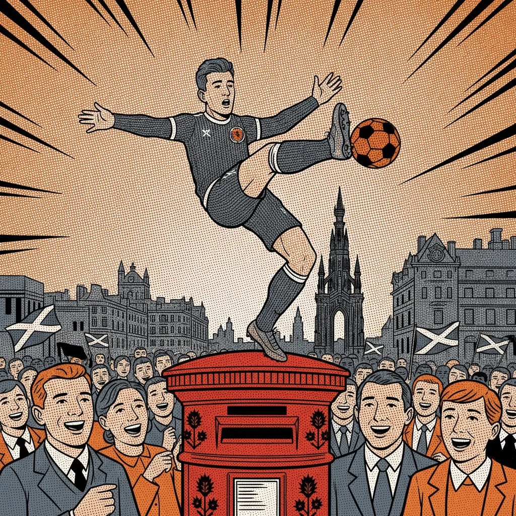 An Edinburgh Postbox Gets a Woolly McTominay, and the City's World Cup Mood Is Unmistakable