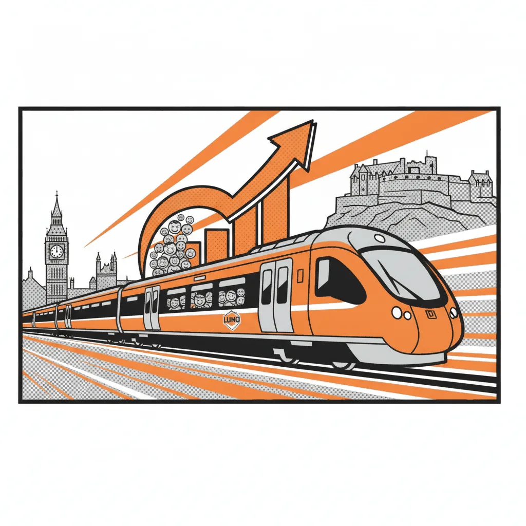 Lumo posts the UK's biggest rail passenger surge, 23% up on the Edinburgh-London run