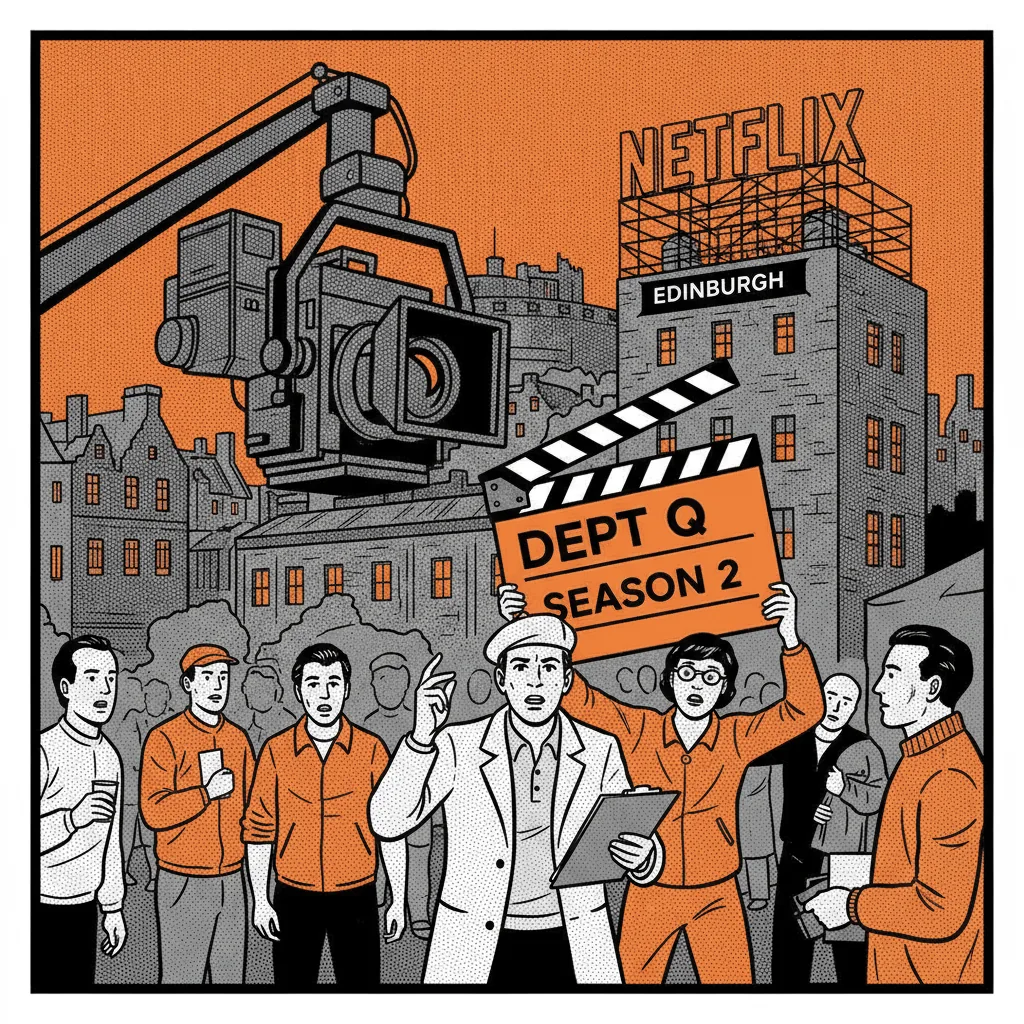 Netflix's Dept Q Is Back in Edinburgh Until October, Four Months of Crew, Catering, and Camera Trucks